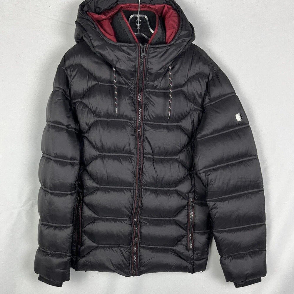 Point Zero Hooded Puffer Jacket -20°C Black Size S